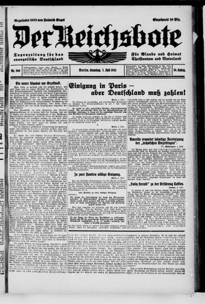 Der Reichsbote vom 05.07.1931