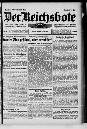 Der Reichsbote vom 07.07.1931
