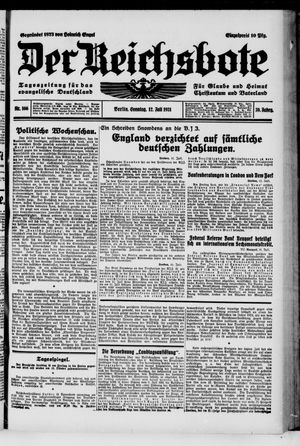 Der Reichsbote vom 12.07.1931