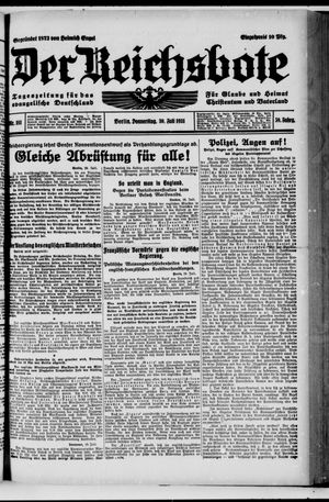 Der Reichsbote vom 30.07.1931