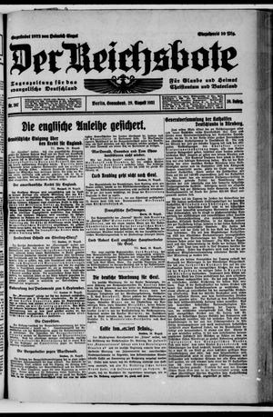 Der Reichsbote vom 29.08.1931