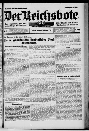Der Reichsbote vom 04.09.1931