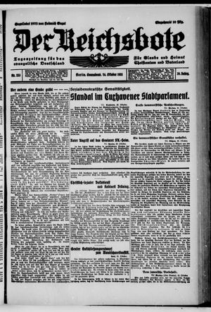 Der Reichsbote vom 24.10.1931