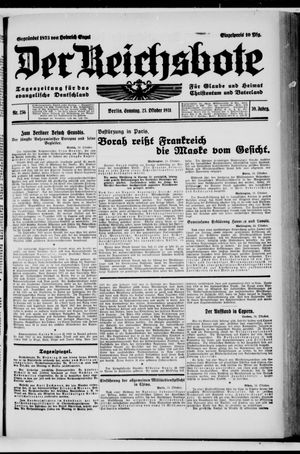 Der Reichsbote vom 25.10.1931