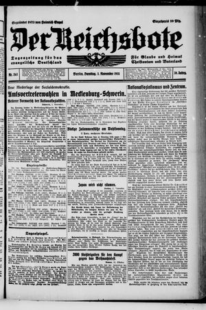 Der Reichsbote vom 03.11.1931