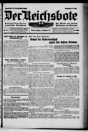 Der Reichsbote vom 13.11.1931