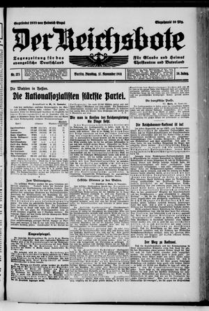 Der Reichsbote vom 17.11.1931