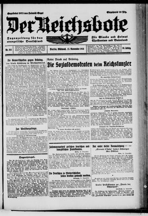 Der Reichsbote vom 25.11.1931