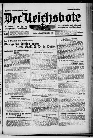 Der Reichsbote vom 27.11.1931