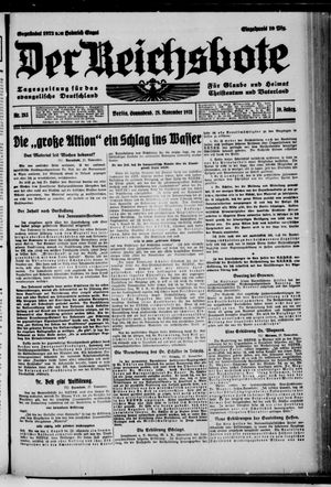 Der Reichsbote vom 28.11.1931