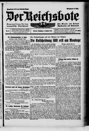 Der Reichsbote vom 12.01.1932