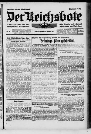 Der Reichsbote on Jan 13, 1932