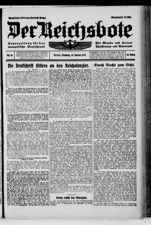 Der Reichsbote vom 19.01.1932