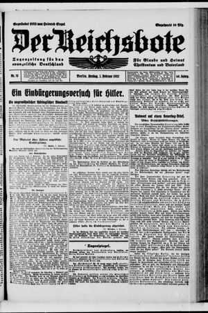 Der Reichsbote vom 05.02.1932