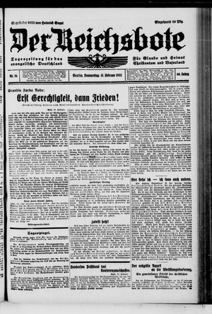 Der Reichsbote vom 11.02.1932