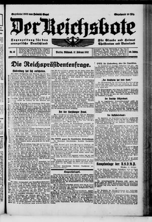 Der Reichsbote vom 17.02.1932