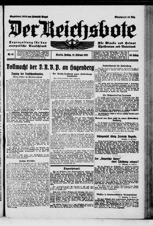 Der Reichsbote vom 19.02.1932