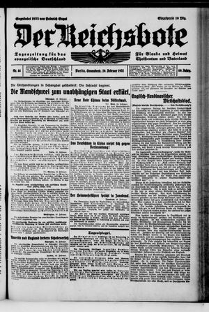 Der Reichsbote vom 20.02.1932