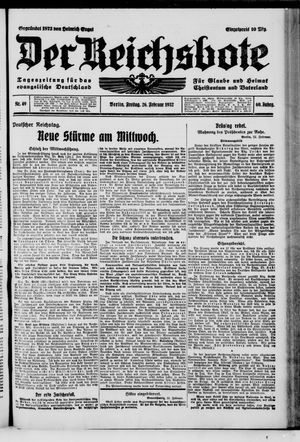 Der Reichsbote vom 26.02.1932