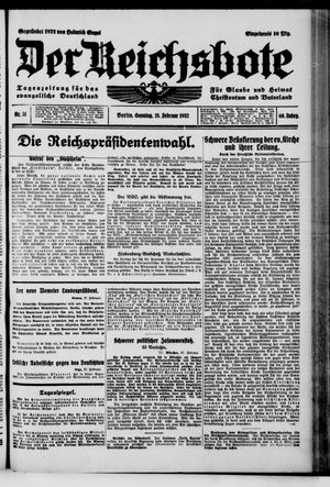 Der Reichsbote vom 28.02.1932
