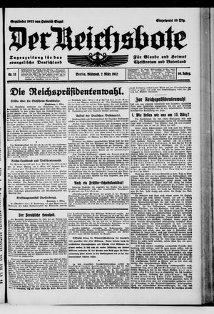Der Reichsbote vom 02.03.1932