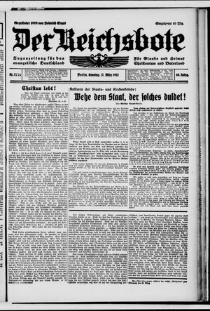 Der Reichsbote vom 27.03.1932