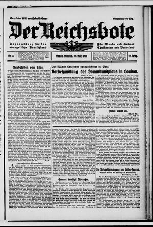 Der Reichsbote vom 30.03.1932