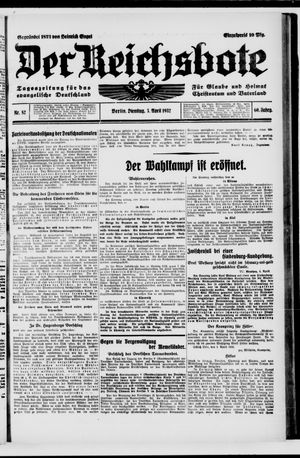 Der Reichsbote vom 05.04.1932