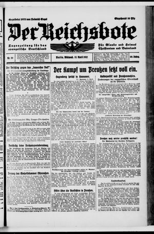 Der Reichsbote vom 13.04.1932