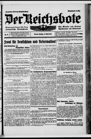 Der Reichsbote vom 15.04.1932