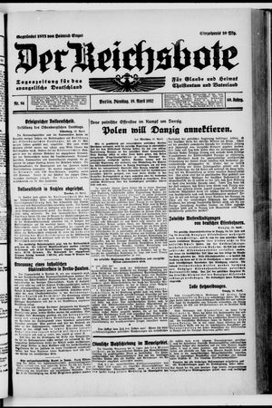 Der Reichsbote vom 19.04.1932