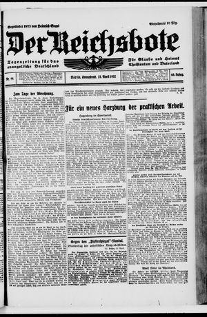 Der Reichsbote vom 23.04.1932