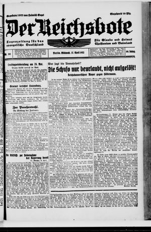 Der Reichsbote vom 27.04.1932