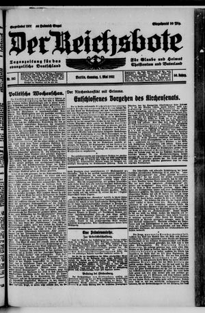 Der Reichsbote vom 01.05.1932