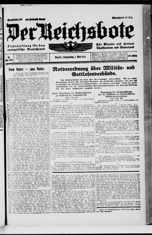 Der Reichsbote vom 05.05.1932
