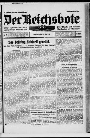 Der Reichsbote vom 13.05.1932