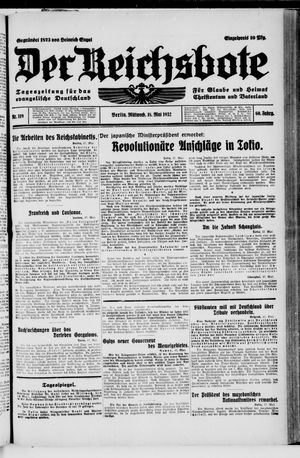Der Reichsbote vom 18.05.1932