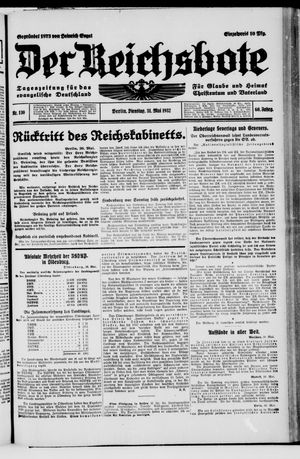 Der Reichsbote vom 31.05.1932