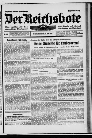 Der Reichsbote vom 11.06.1932