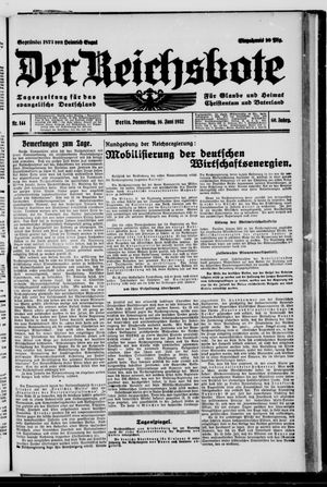 Der Reichsbote vom 16.06.1932