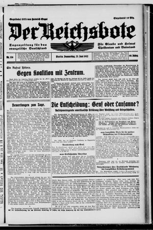 Der Reichsbote vom 23.06.1932