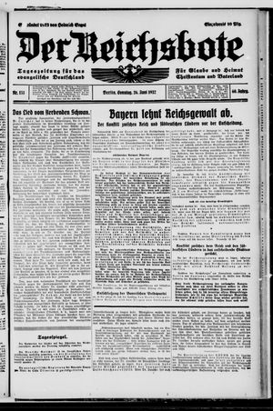 Der Reichsbote vom 26.06.1932
