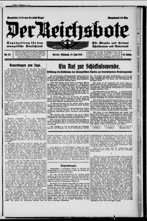 Der Reichsbote vom 29.06.1932