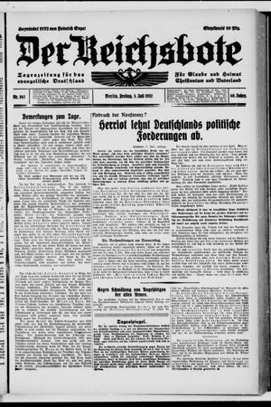 Der Reichsbote vom 08.07.1932
