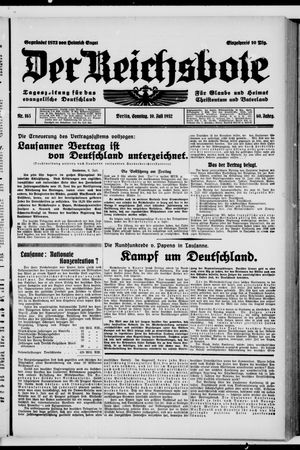 Der Reichsbote vom 10.07.1932