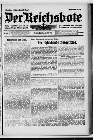 Der Reichsbote vom 12.07.1932
