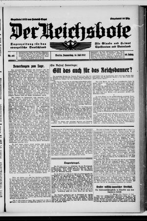 Der Reichsbote vom 14.07.1932