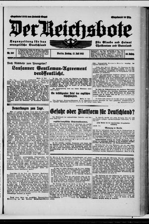 Der Reichsbote vom 15.07.1932
