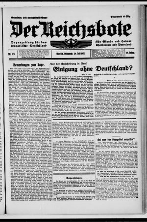 Der Reichsbote vom 20.07.1932