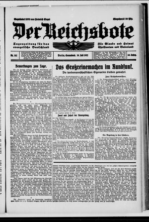 Der Reichsbote vom 30.07.1932